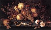 Balthasar van der Ast Still life with Dish of Fruit oil